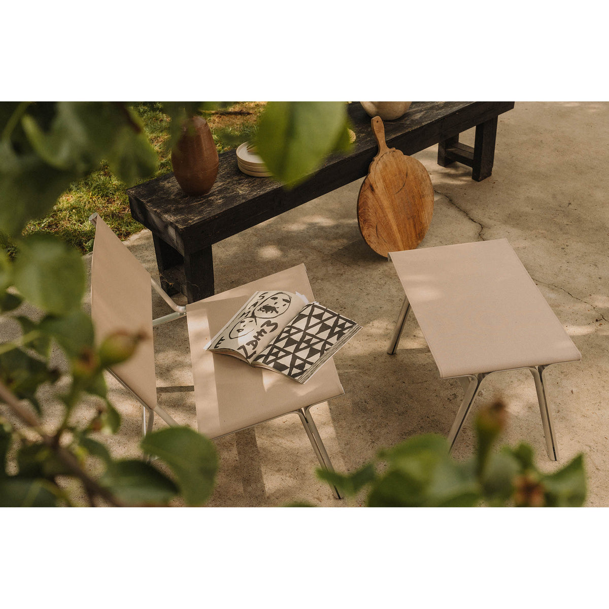 Union Stool - Taupe Mesh, Aluminum