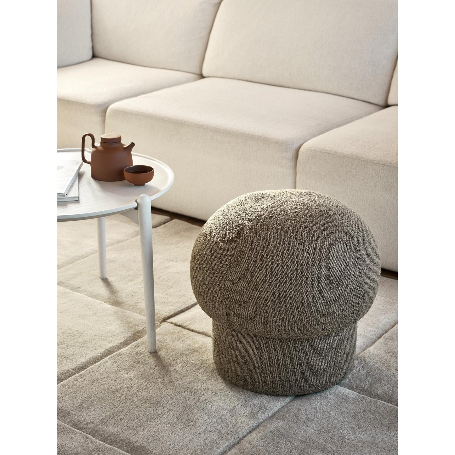 Uno Pouf - Brown, 19"W