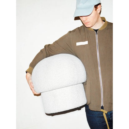 Uno Pouf - Cream, 19"W
