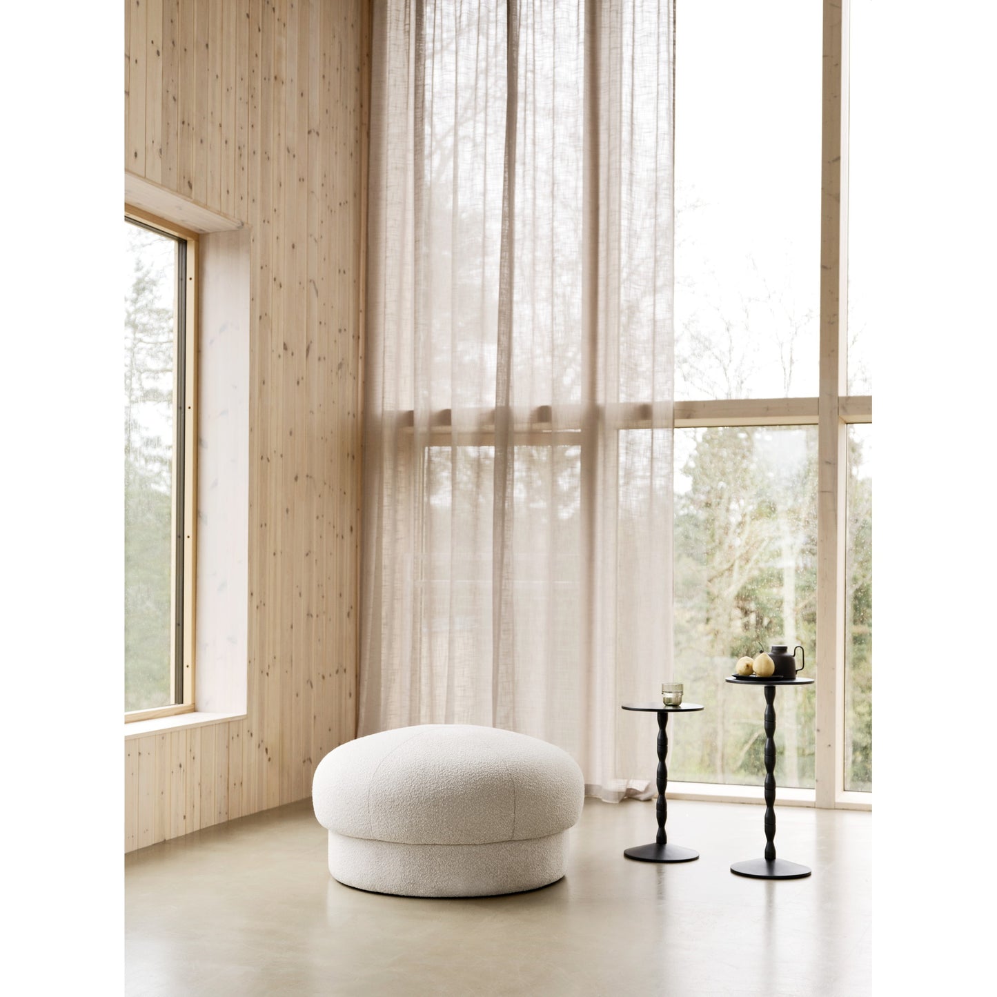 Uno Pouf - Cream, 37"W