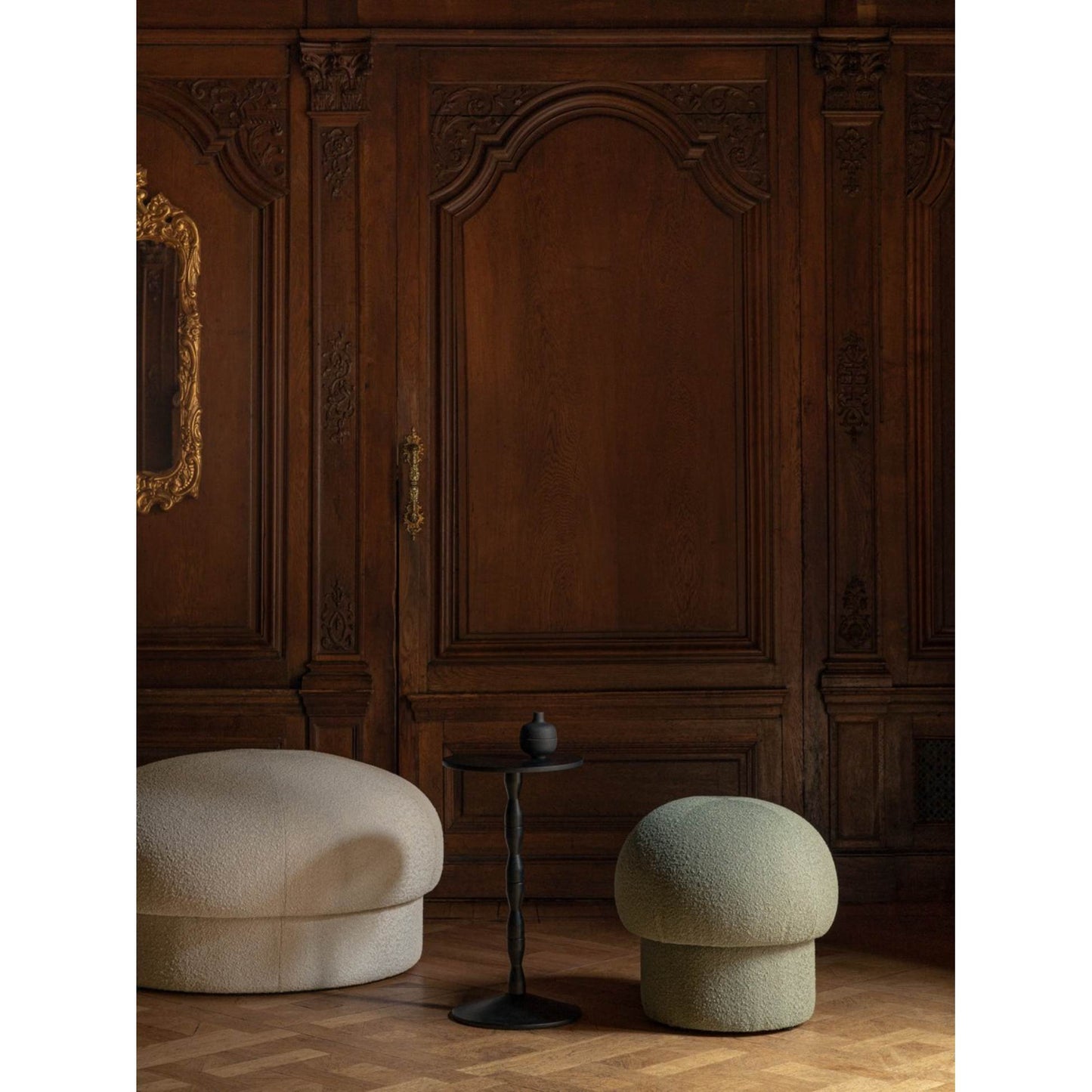 Uno Pouf - Green, 19"W