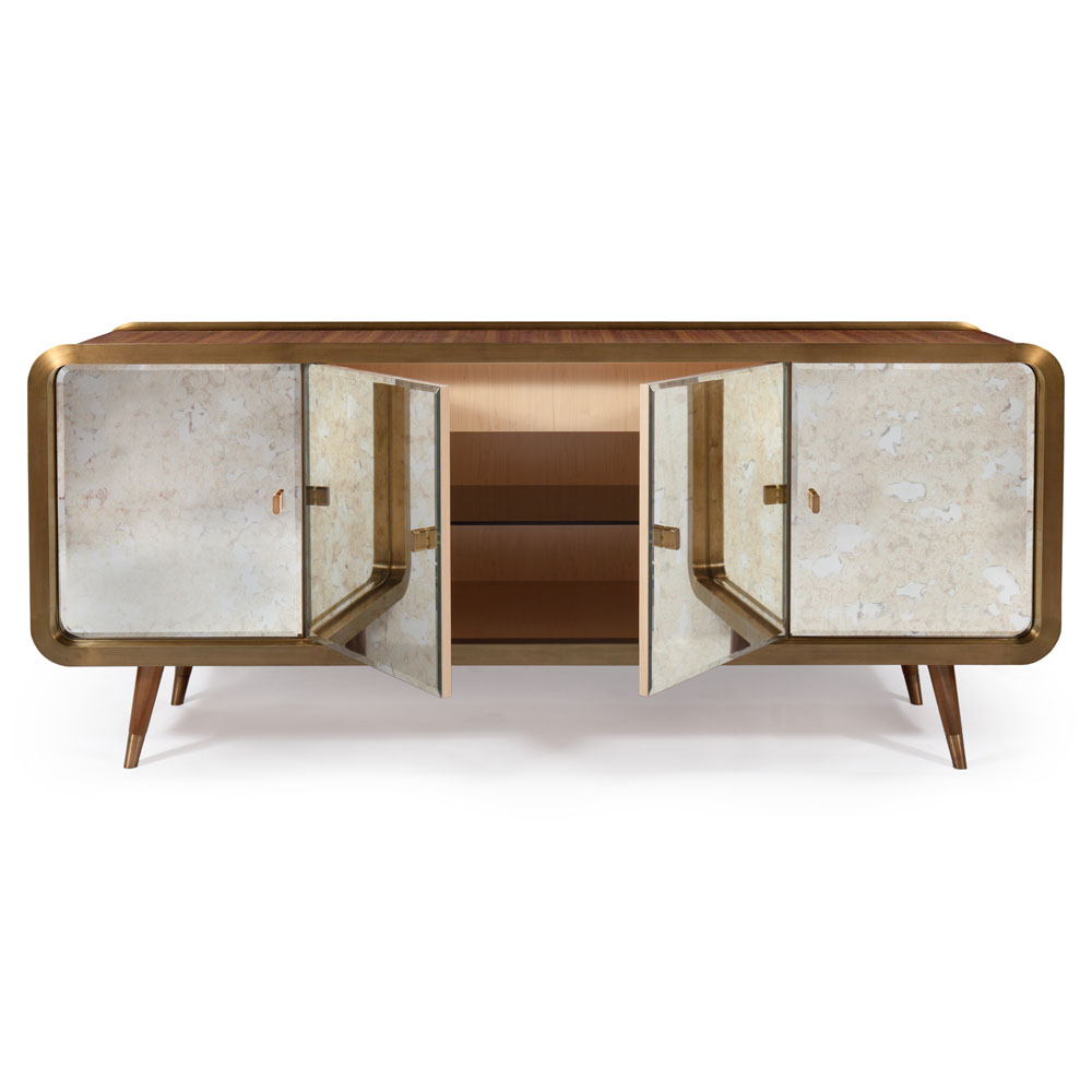 Unveil Sideboard 78.74"W - Brushed Bronzed Brass