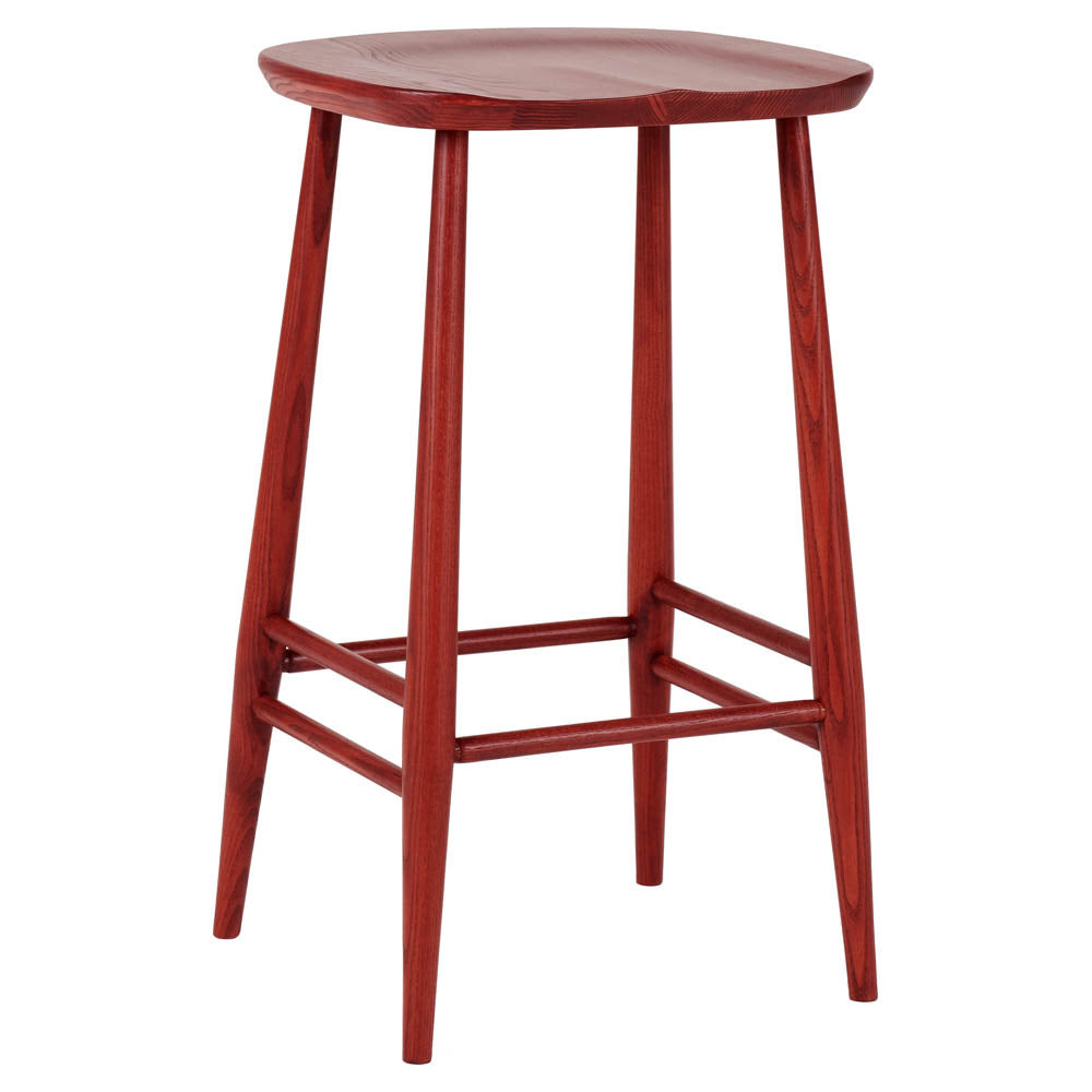 Utility Bar Counter Stool - Vintage Red