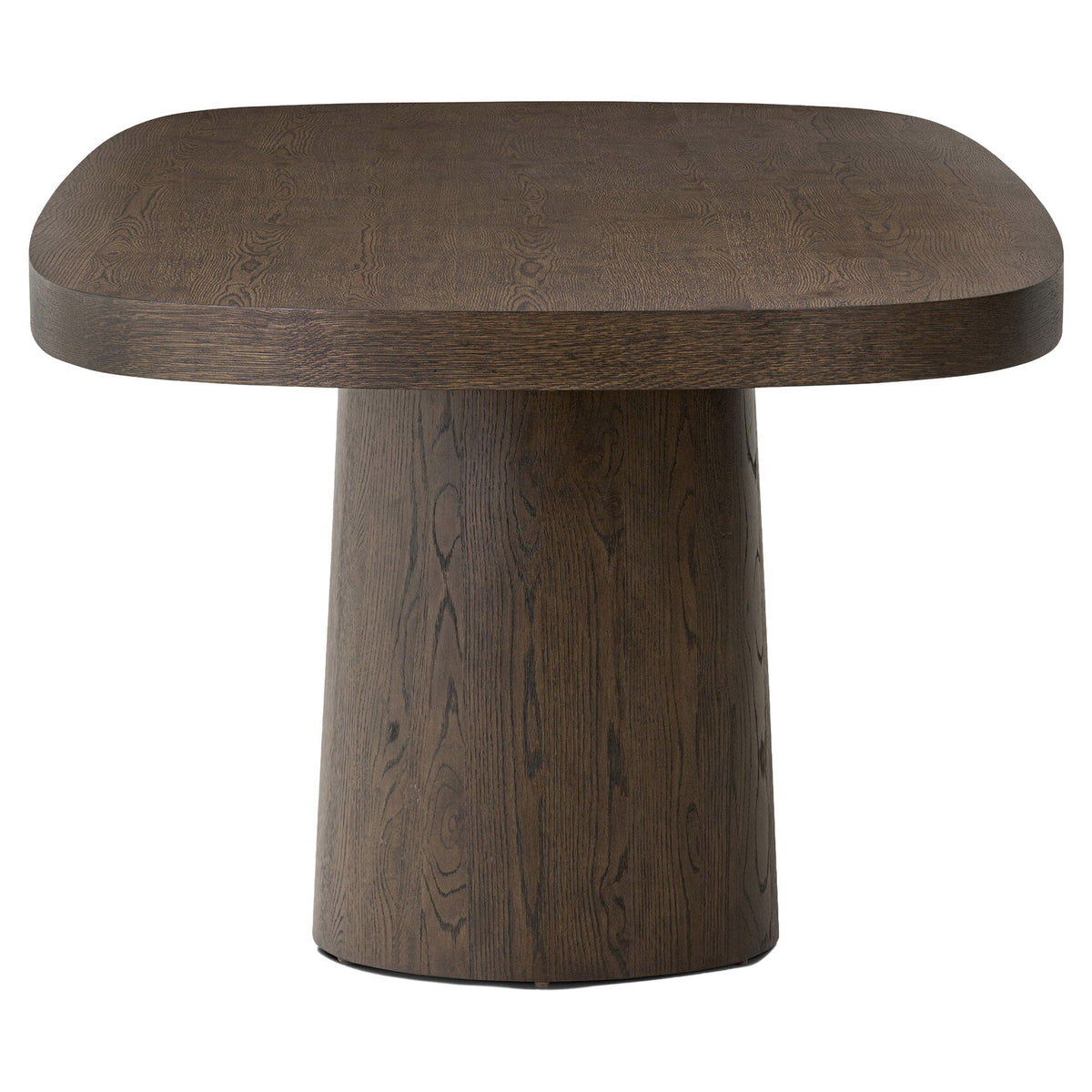 Valen Dining Table - Rustic Brown Oak Veneer