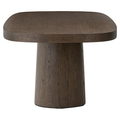 Valen Dining Table - Rustic Brown Oak Veneer