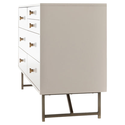 Van 7 Drawer Dresser - Matte Alabaster
