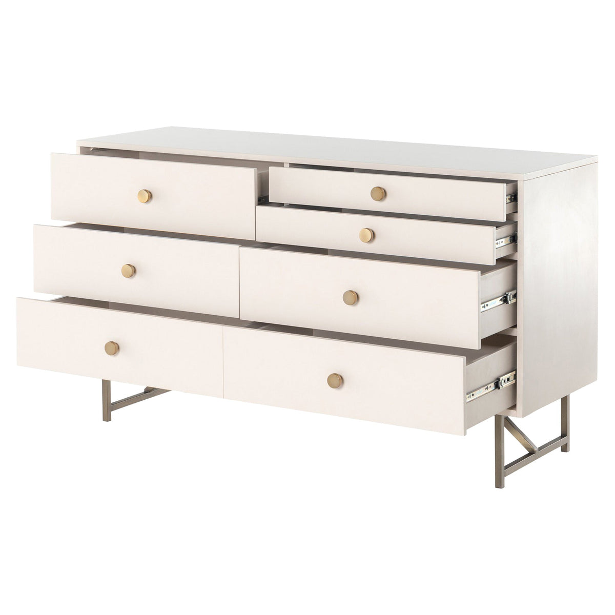 Van 7 Drawer Dresser - Matte Alabaster