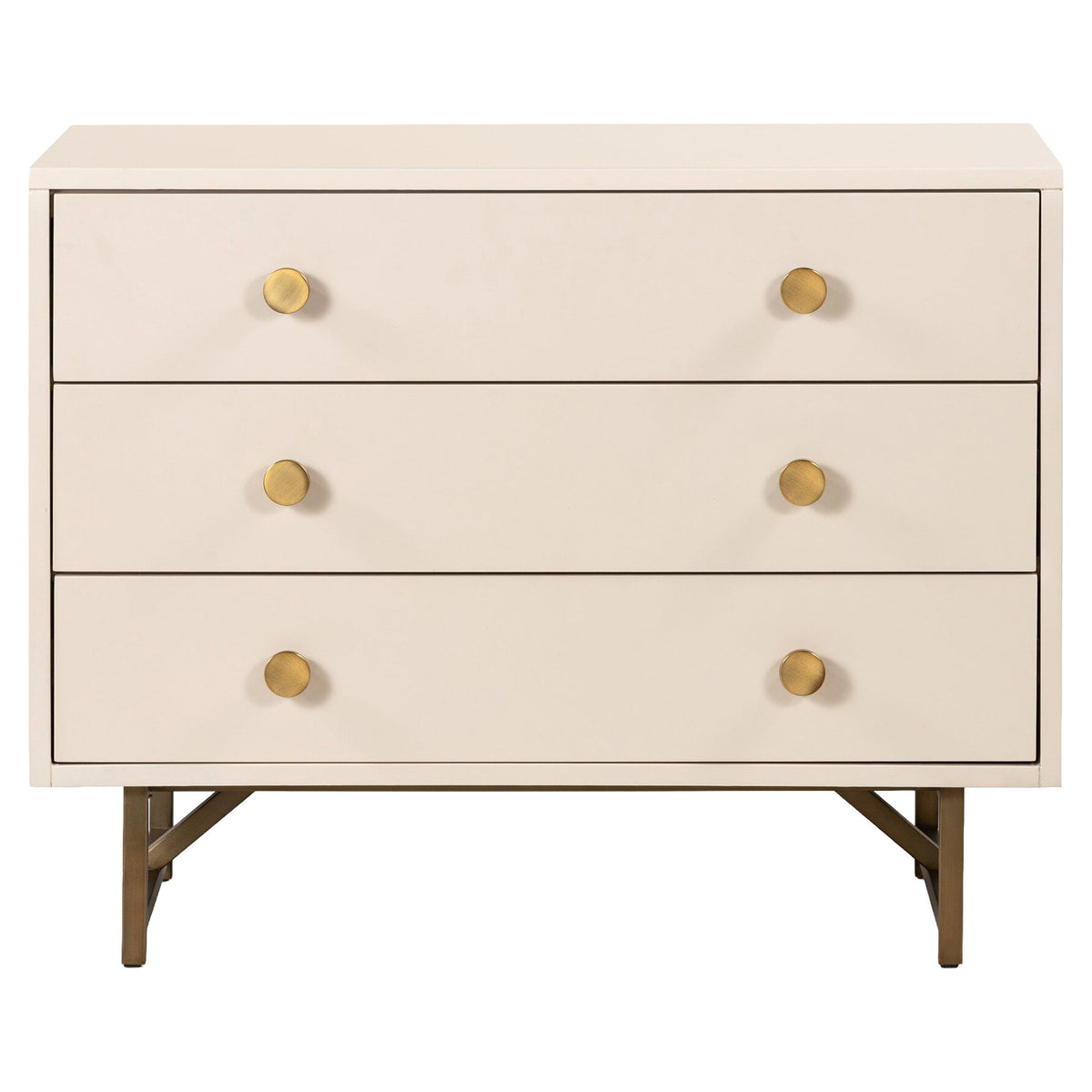 Van Rectangular Nightstand - Matte Alabaster