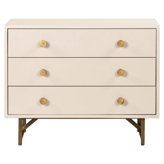 Van Rectangular Nightstand - Matte Alabaster