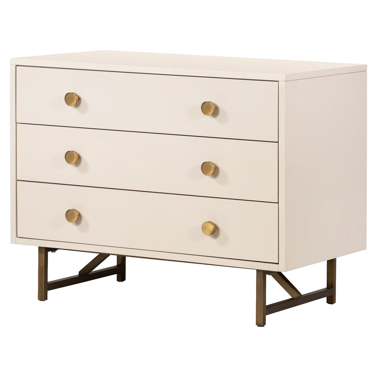 Van Rectangular Nightstand - Matte Alabaster