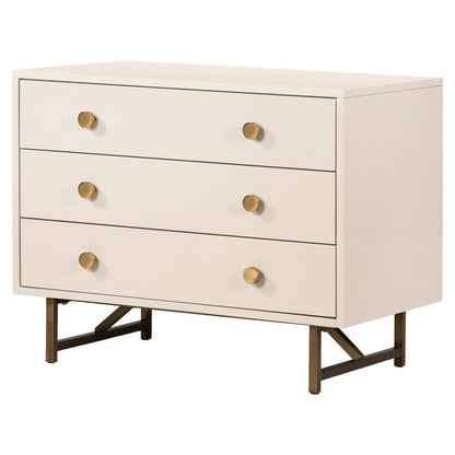 Van Rectangular Nightstand - Matte Alabaster