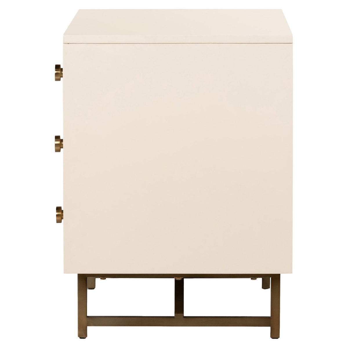 Van Rectangular Nightstand - Matte Alabaster