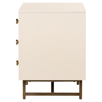 Van Rectangular Nightstand - Matte Alabaster