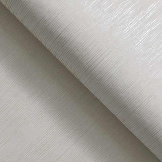 Vertical Striae Striped Paperweave Wallpaper - White on Shimmering Pearl