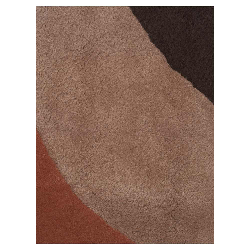 View Tufted Rug - Red Brown