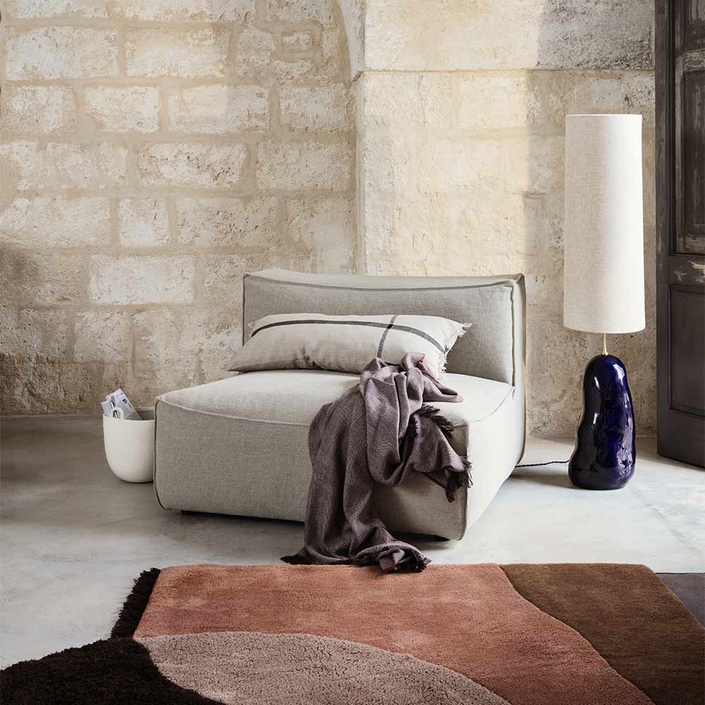 View Tufted Rug - Red Brown