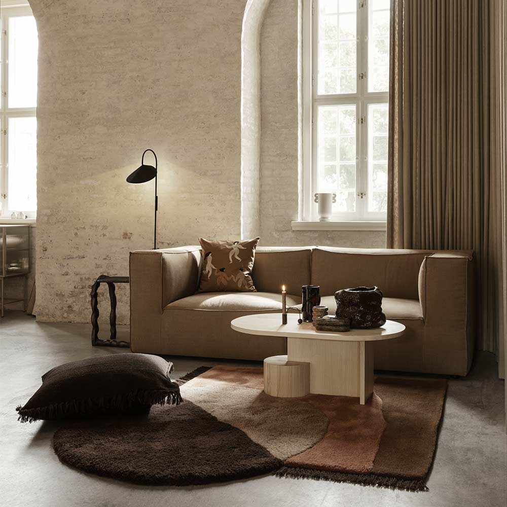 View Tufted Rug - Red Brown