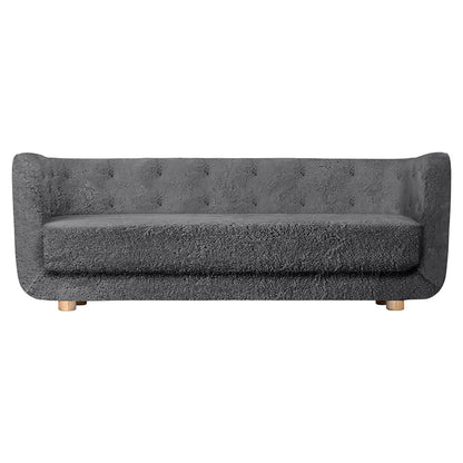 Vilhelm Sofa - Anthracite Sheepskin, Natural Oak