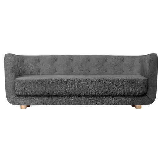 Vilhelm Sofa - Anthracite Sheepskin, Natural Oak