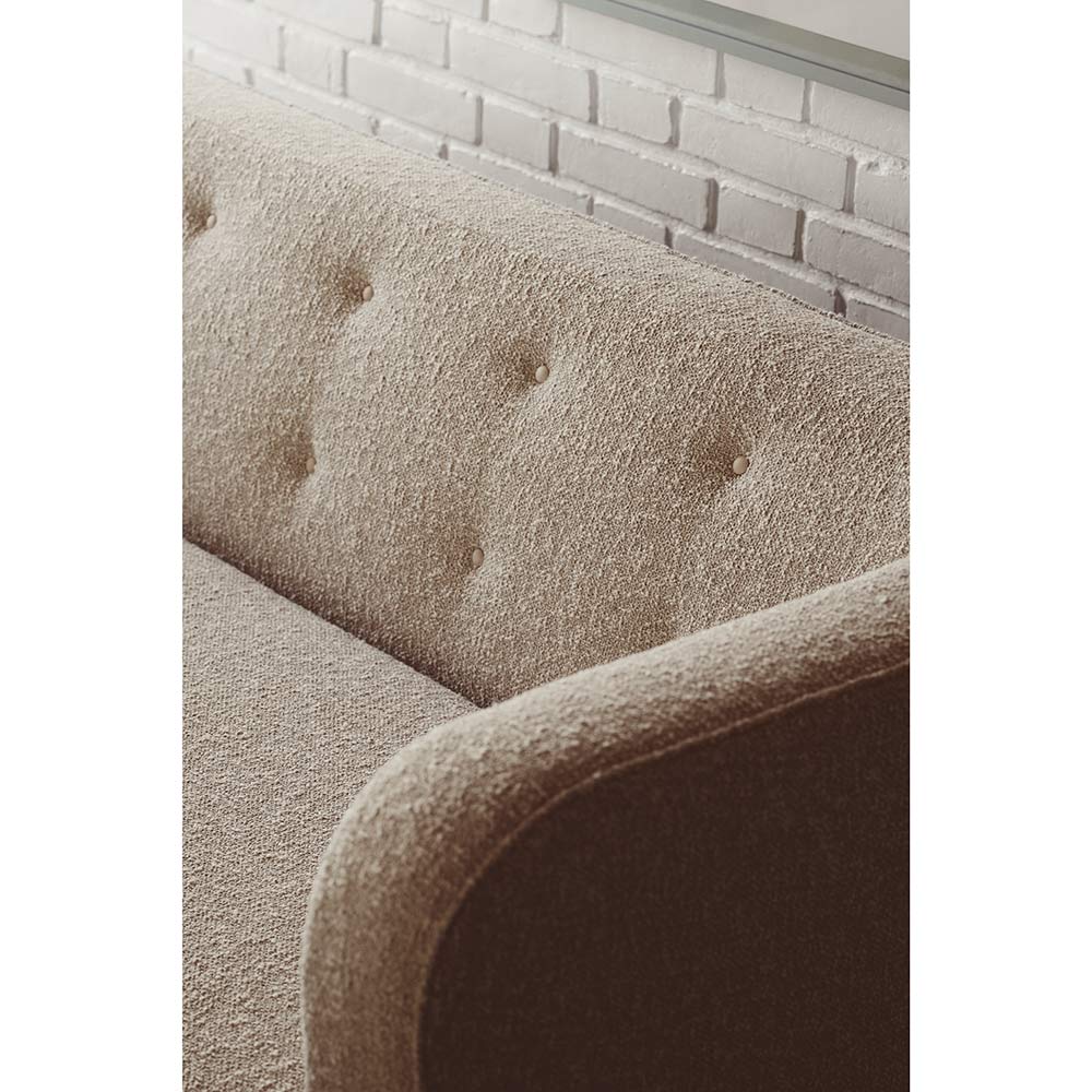 Vilhelm Sofa - Anthracite Sheepskin, Natural Oak