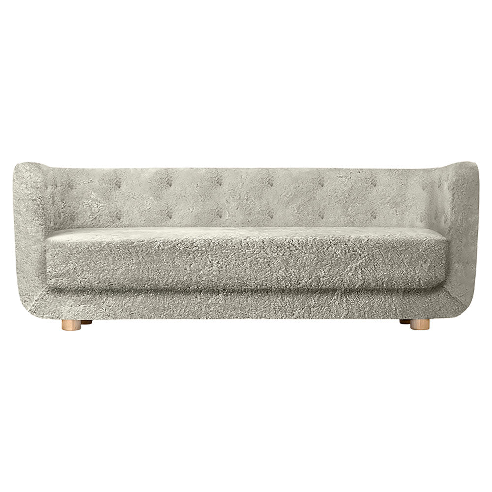 Vilhelm Sofa - Green Tea Sheepskin, Natural Oak