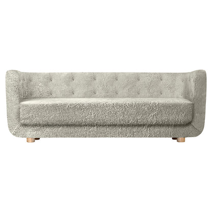 Vilhelm Sofa - Green Tea Sheepskin, Natural Oak
