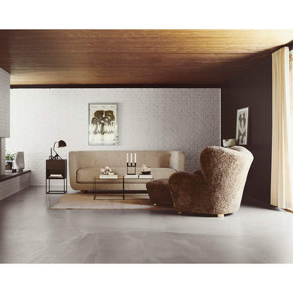 Vilhelm Sofa - Green Tea Sheepskin, Natural Oak