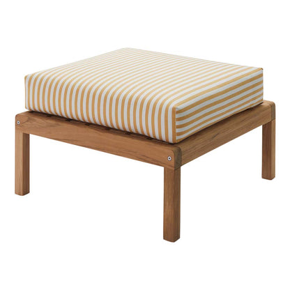 Virkelyst Outdoor Pouf - Golden Yellow Stripe