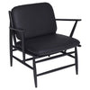 Black Leather Cushion, Black Frame