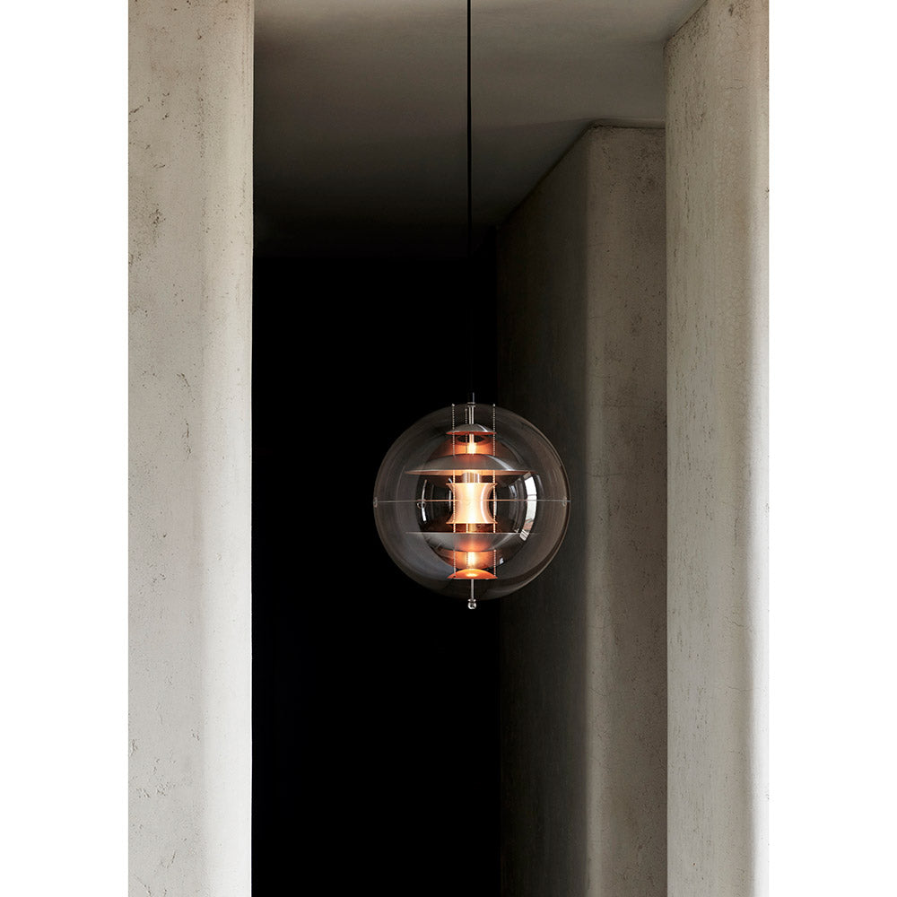 VP Globe Pendant - Brushed Alu, Orange