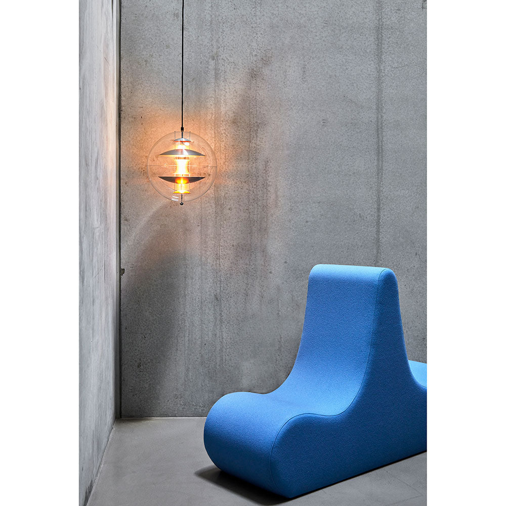 VP Globe Pendant - Brushed Alu, Orange