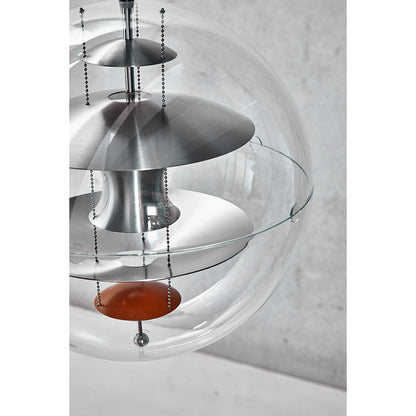 VP Globe Pendant - Brushed Alu, Orange