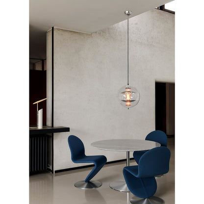 VP Globe Pendant - Brushed Alu, Orange