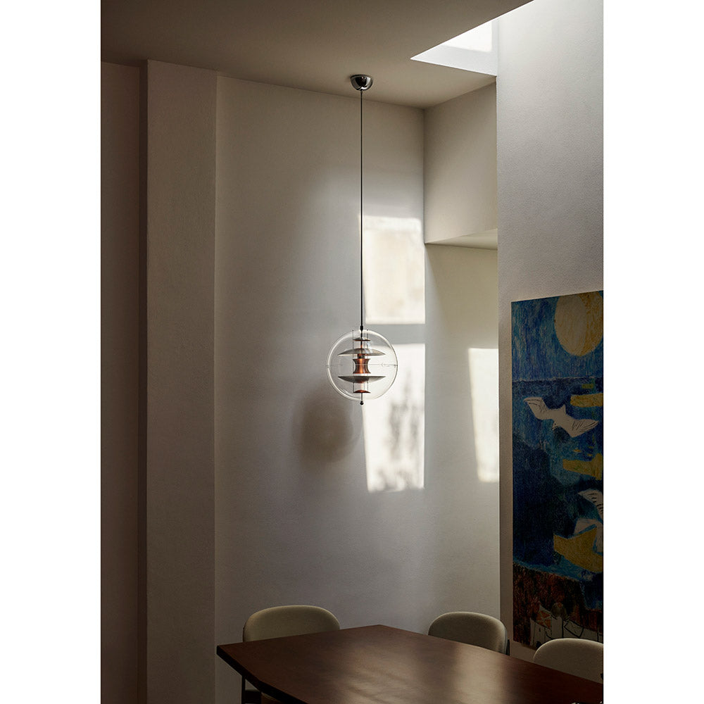 VP Globe Pendant - Brushed Alu, Orange