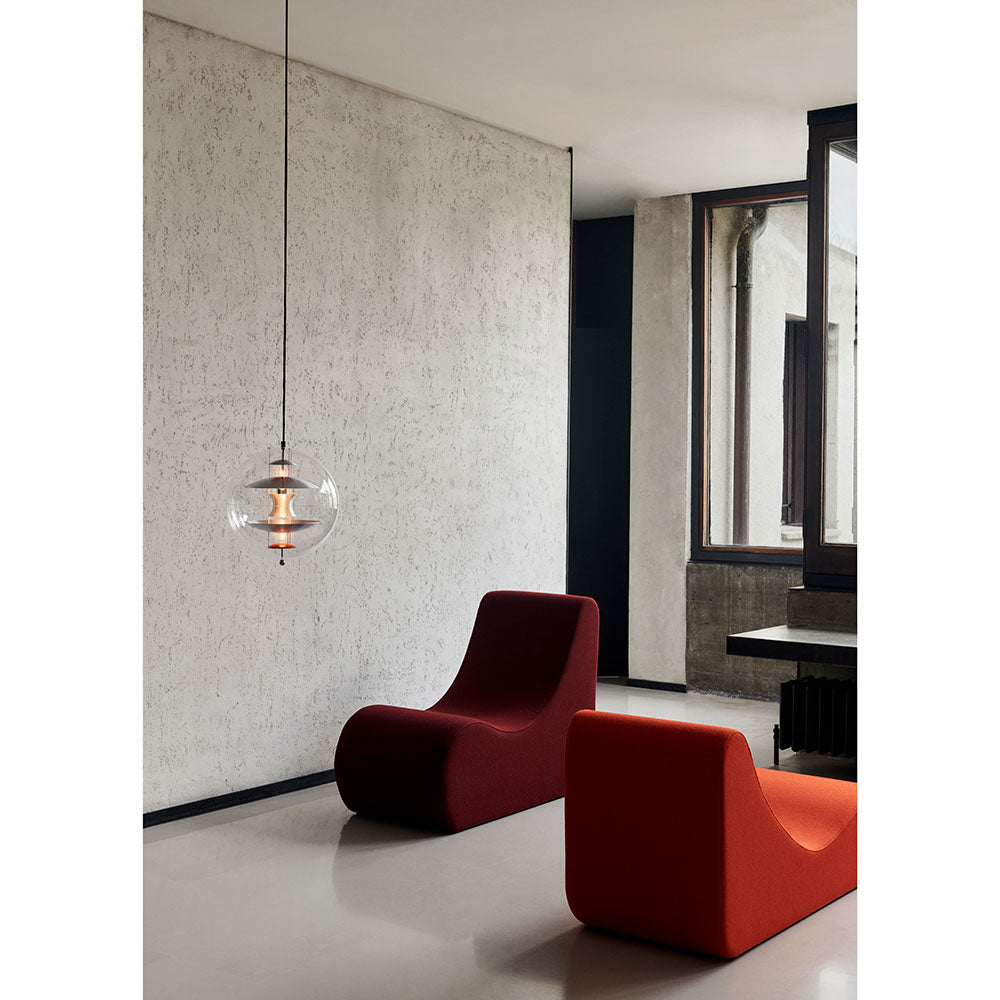 VP Globe Pendant - Brushed Alu, Orange