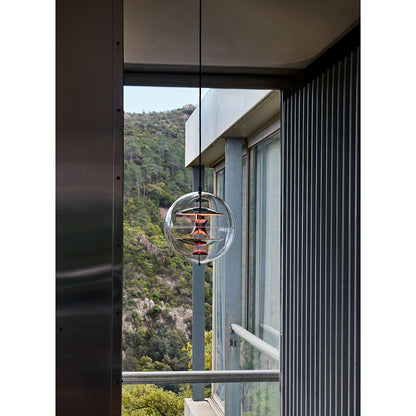VP Globe Pendant - Brushed Alu, Orange