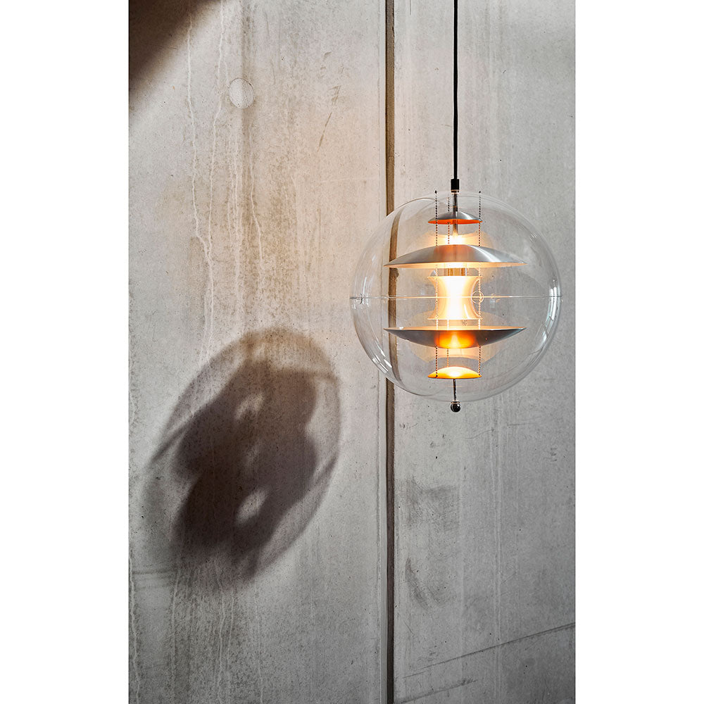 VP Globe Pendant - Brushed Alu, Orange
