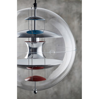 VP Globe Pendant - Chrome, Red, Blue