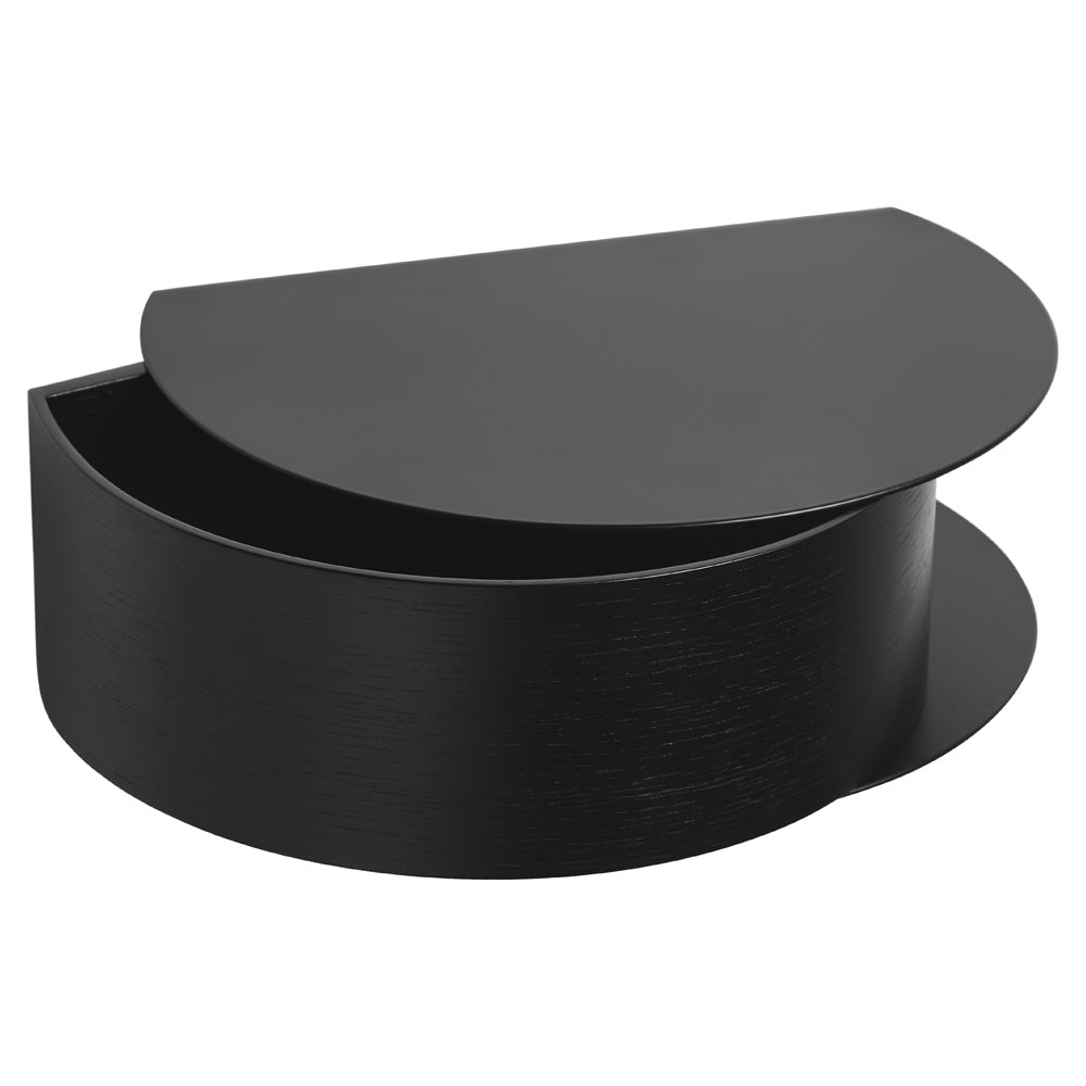 Wallie Wall Drawer - Black Painted Oak