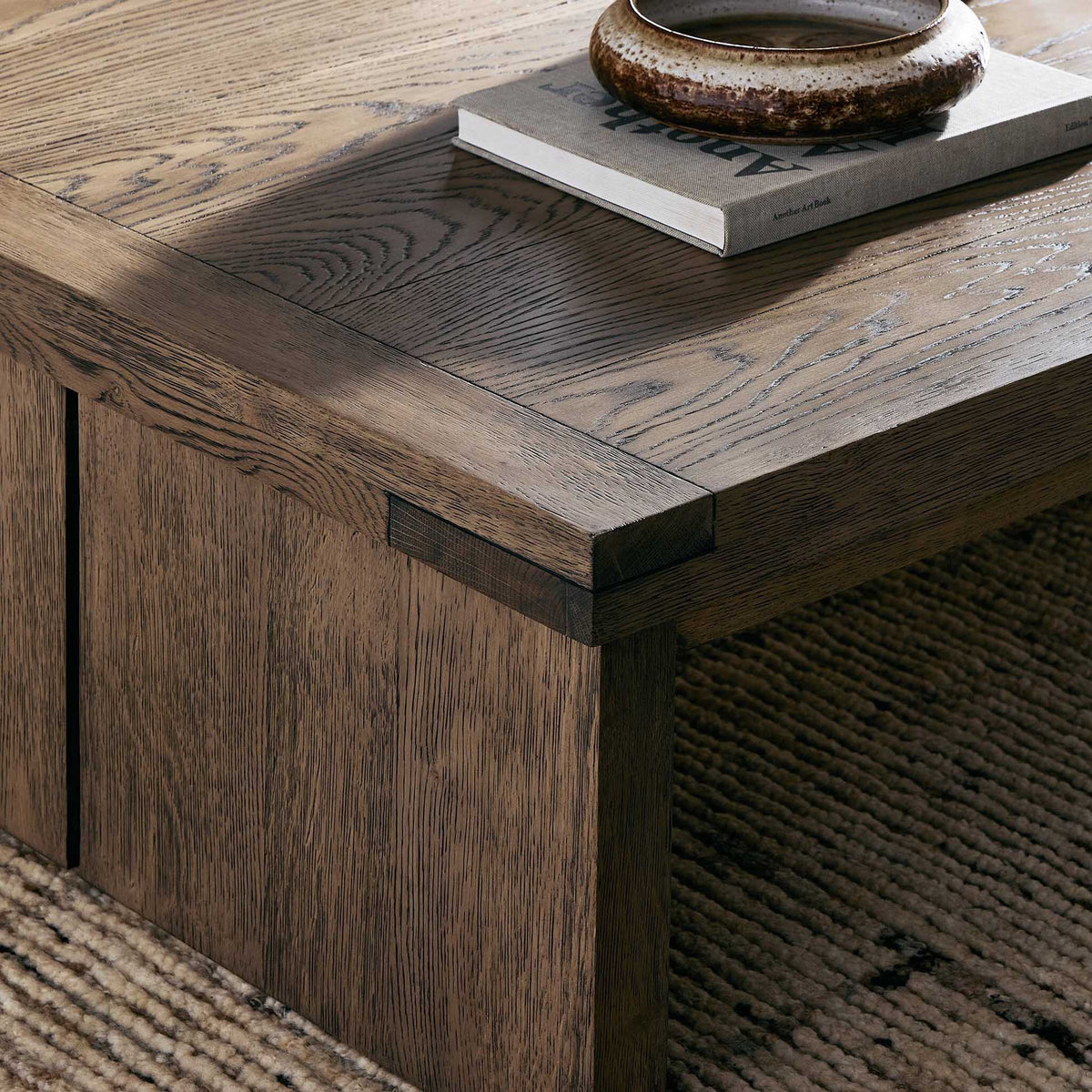 Warby Coffee Table - Worn Oak Veneer