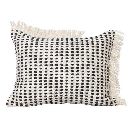 Way Rectangular Cushion - Off-White, Blue
