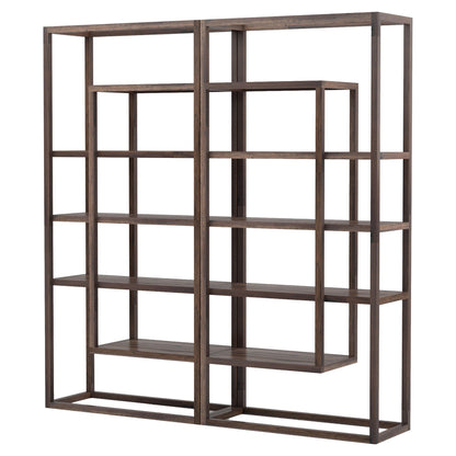 Waylon Double Bookshelf - Harvest Brown