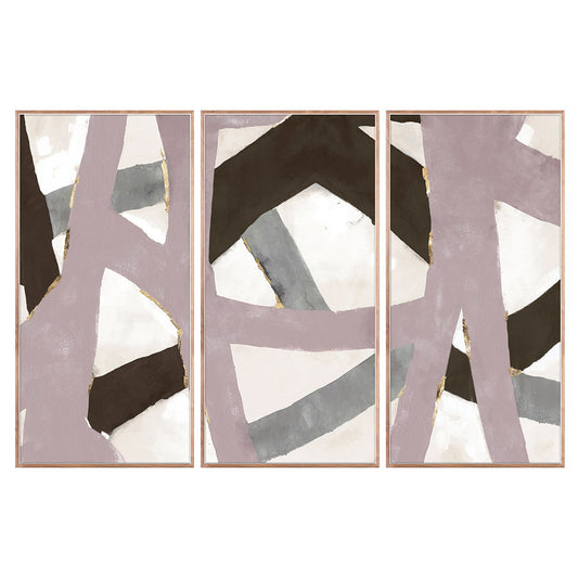 Weave Triptych - Mauve