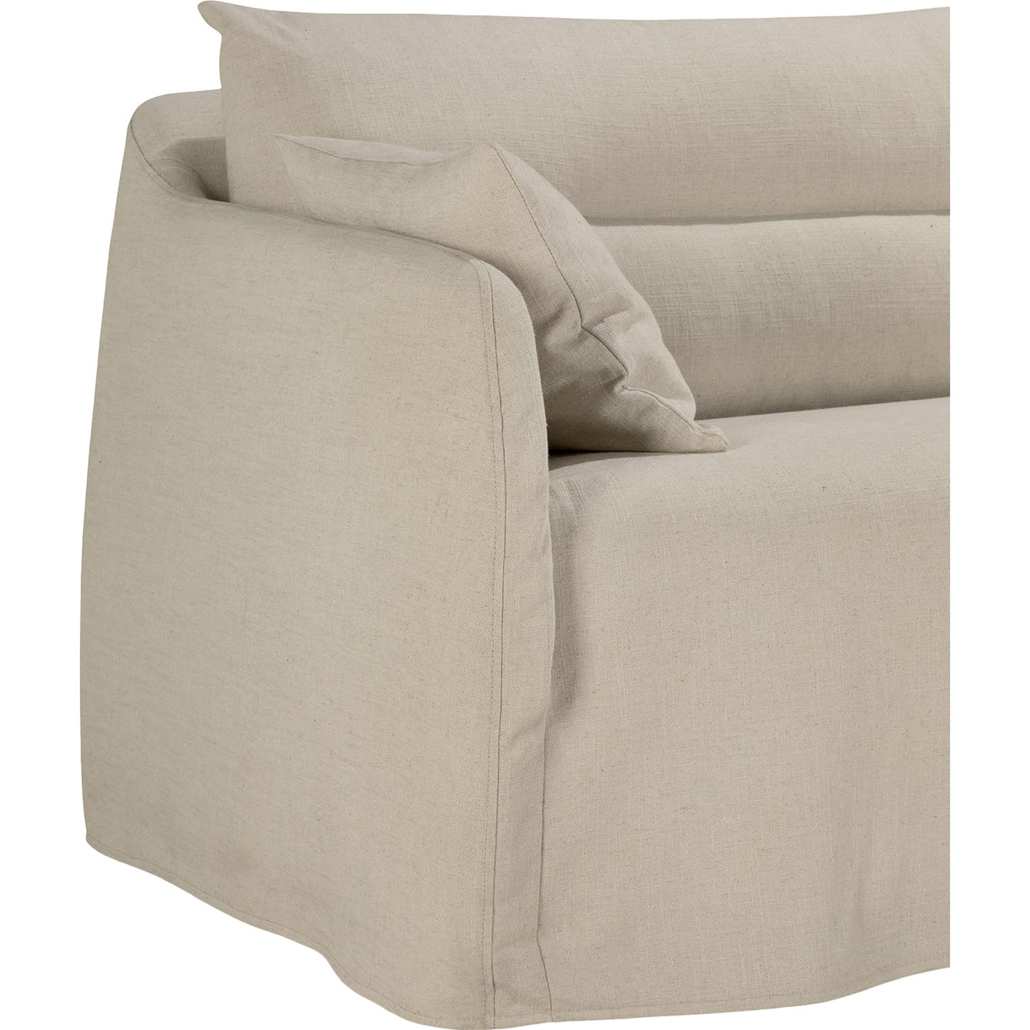 Weave 2 Seater Sofa - Bone, Removable Cover