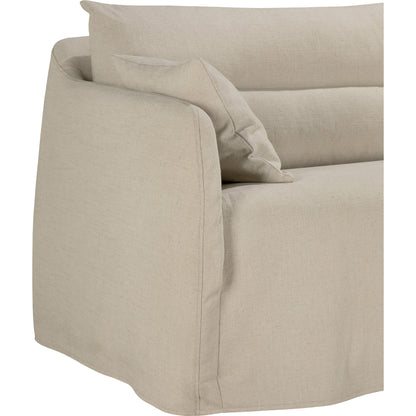 Weave 2 Seater Sofa - Bone, Removable Cover