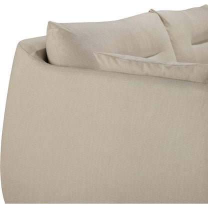 Weave 2 Seater Sofa - Bone, Removable Cover