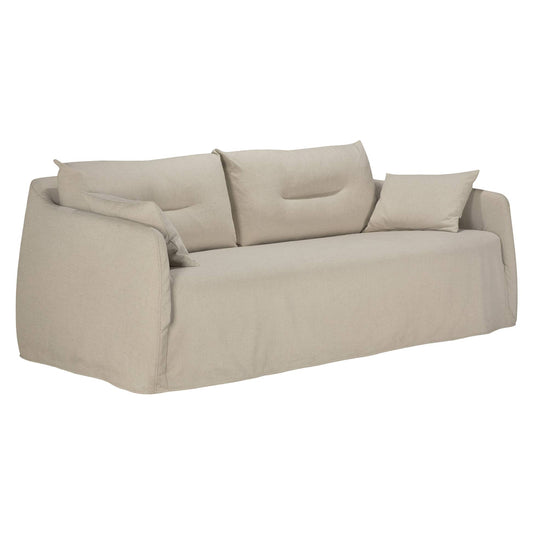 Weave 2 Seater Sofa - Bone, Removable Cover