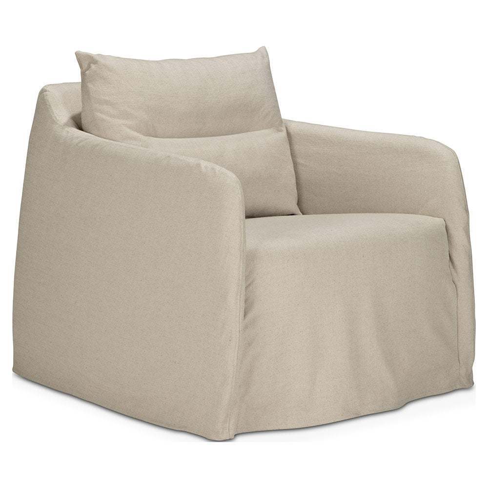 Weave Lounge Chair - Bone, Removable Cover