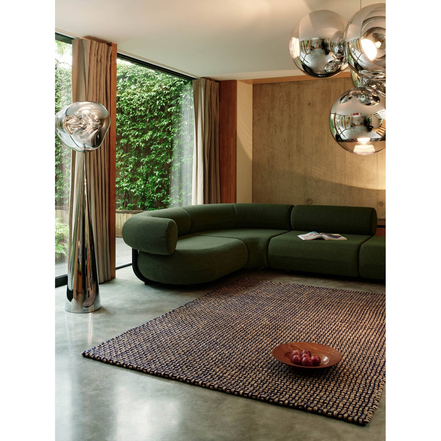 Weave Rug - Blue, Natural