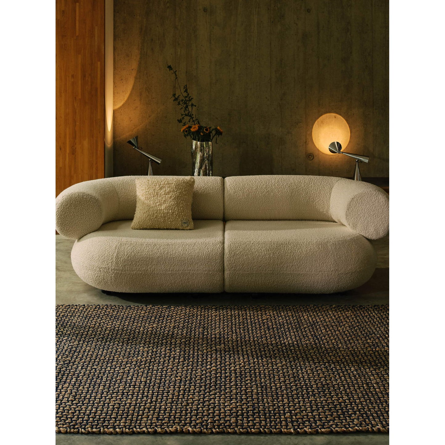 Weave Rug - Blue, Natural